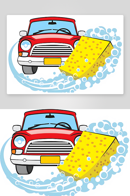 洗车矢量创意设计素材-众图网