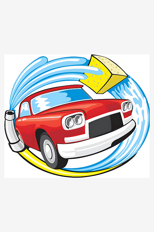 洗车矢量创意设计素材-众图网