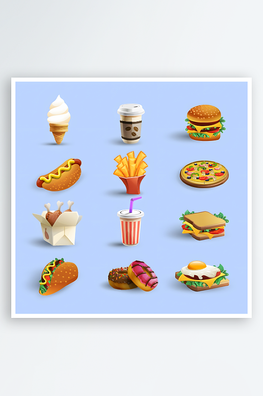 西式快餐设计素材-众图网