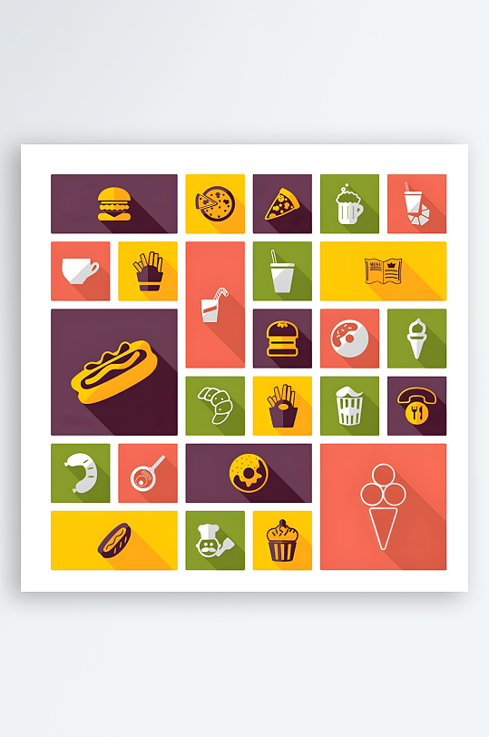 西式快餐设计素材-众图网