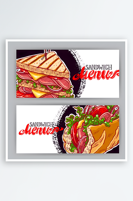 西式快餐设计素材-众图网