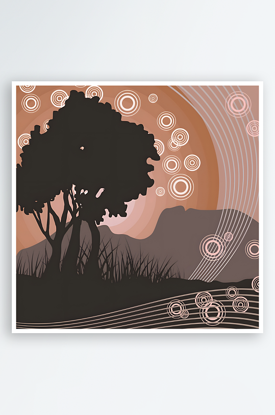 森林大树树木矢量创意设计素材-众图网