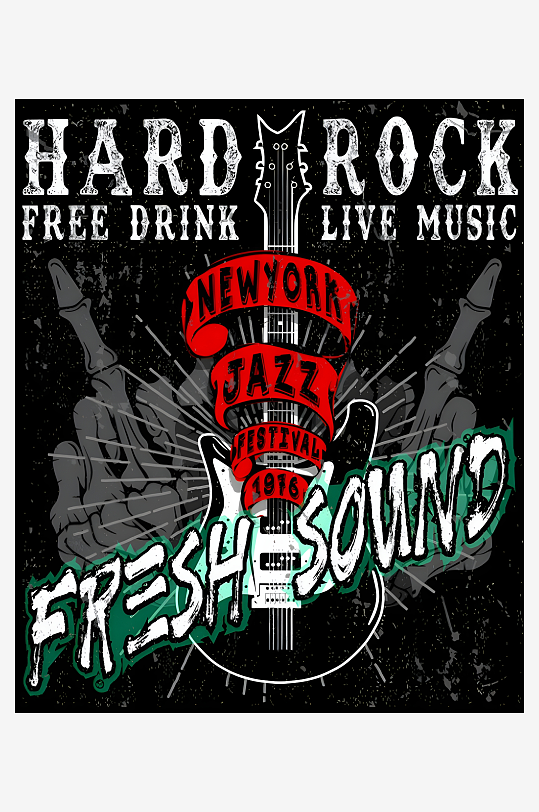 欧美摇滚风格设计素材-众图网