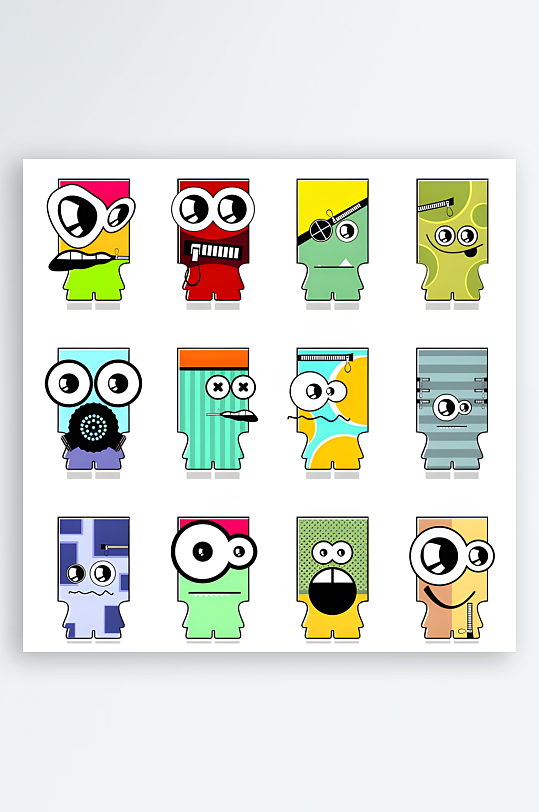 卡通小怪物小怪兽-众图网