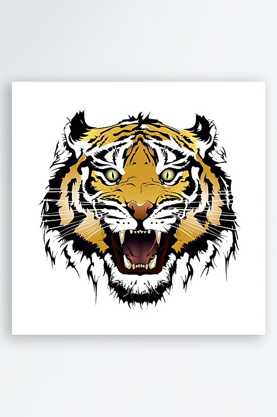 老虎矢量设计素材-众图网