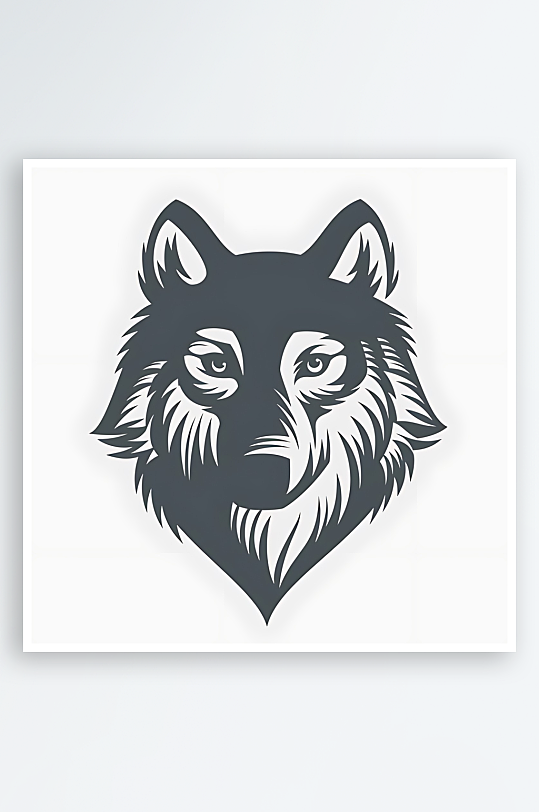 狼头矢量设计素材-众图网