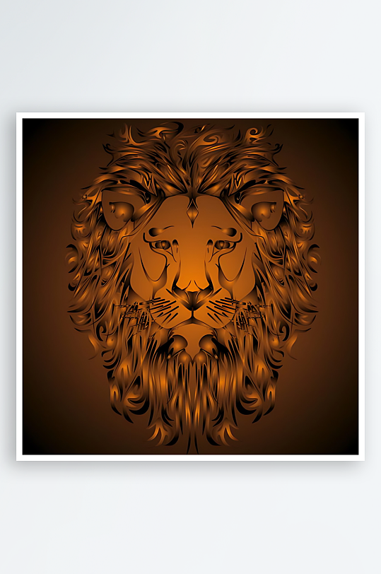 狮子矢量设计素材-众图网