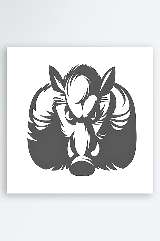 野猪矢量设计素材-众图网