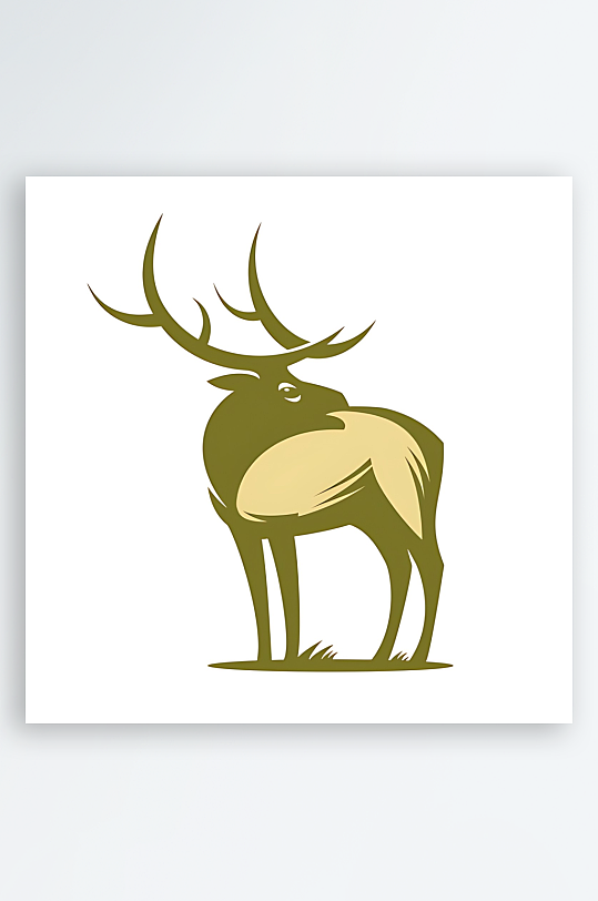 驯鹿矢量设计素材-众图网