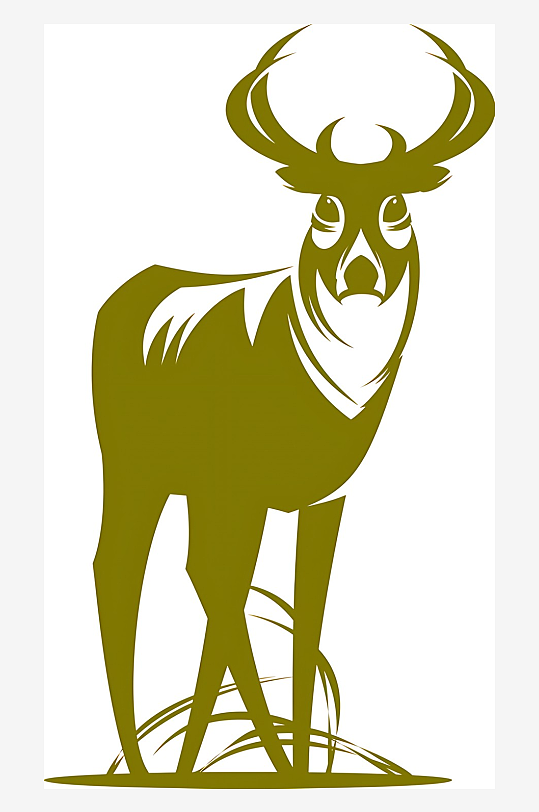 驯鹿矢量设计素材-众图网