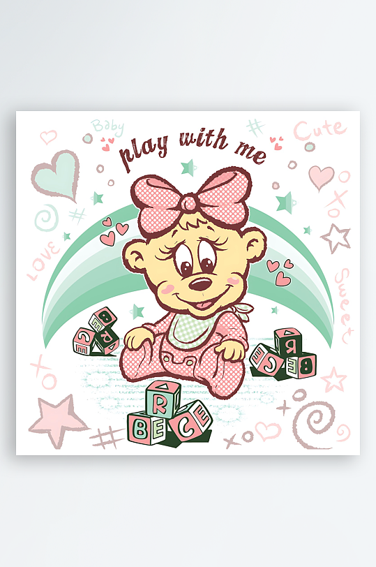 T恤图案矢量设计素材-众图网