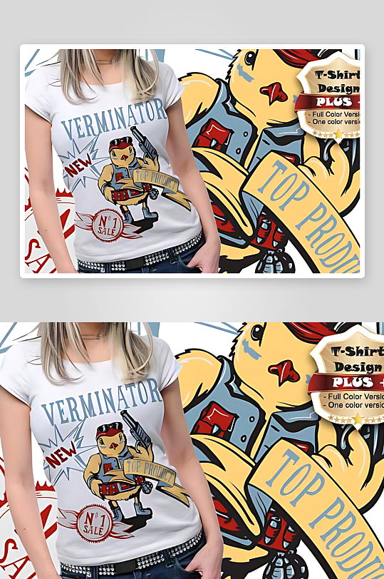 T恤图案矢量设计素材-众图网