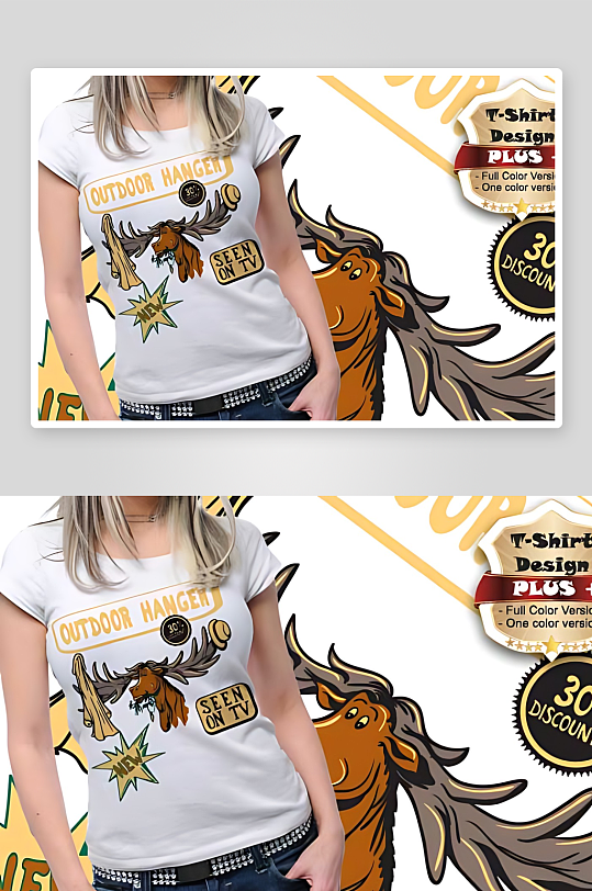 T恤图案矢量设计素材-众图网