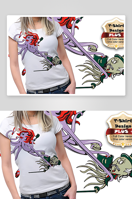 服装图案设计T恤设计-众图网