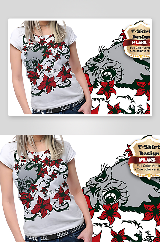 服装图案设计T恤设计-众图网