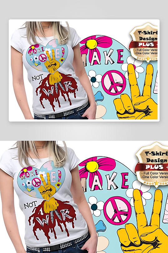 服装图案设计T恤设计-众图网