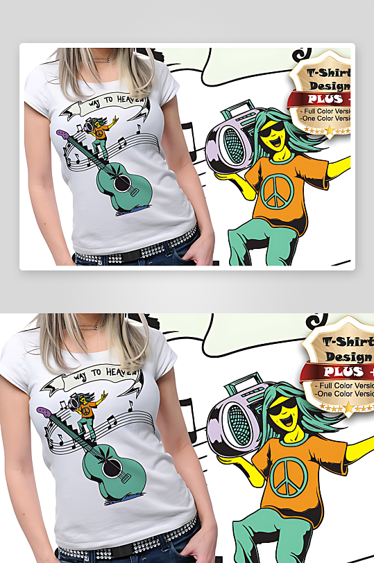 服装图案设计T恤设计-众图网