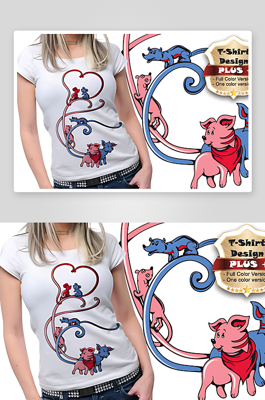 服装图案设计T恤设计-众图网