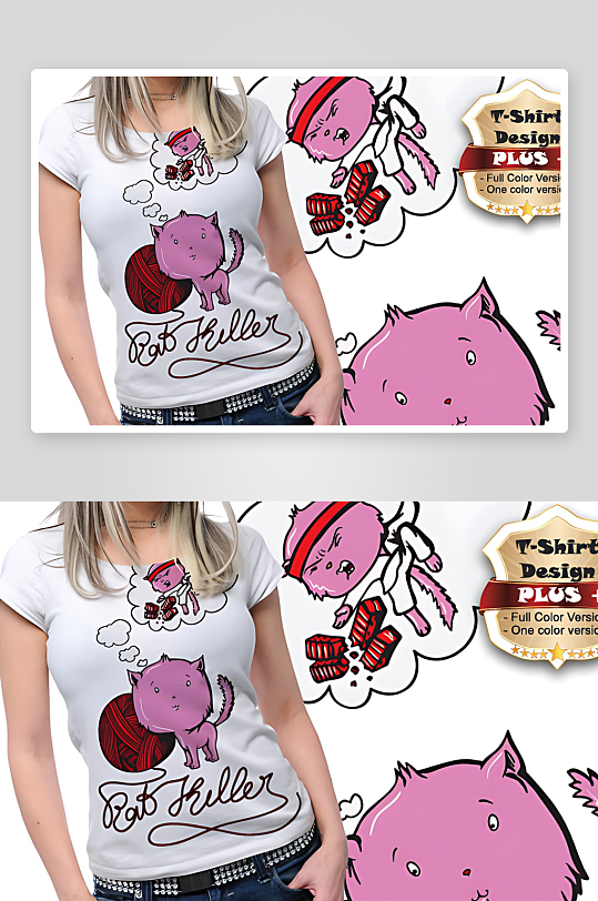 服装图案设计T恤设计-众图网