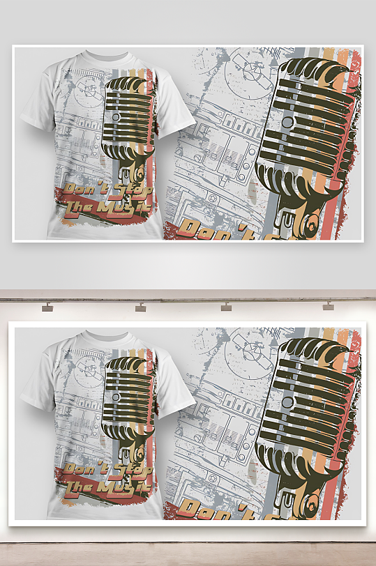 服装图案设计T恤设计-众图网