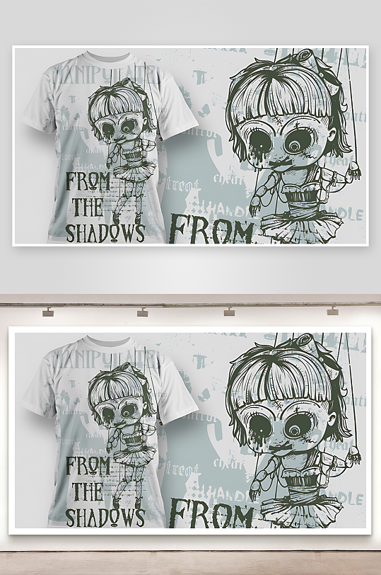 服装图案设计T恤设计-众图网