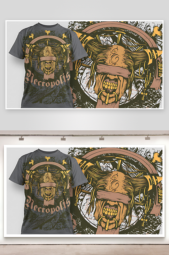 服装图案设计T恤设计-众图网