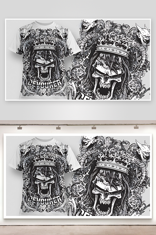 服装图案设计T恤设计-众图网