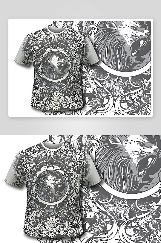 服装图案设计T恤设计-众图网