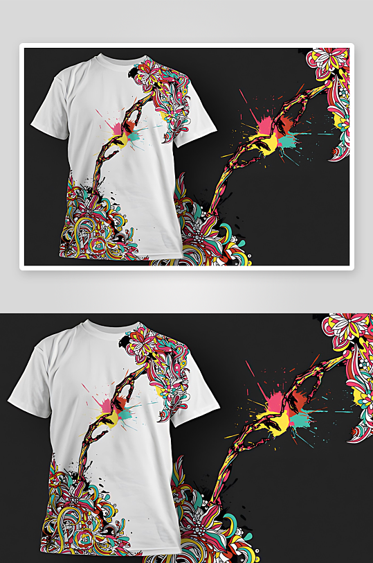 服装图案设计T恤设计-众图网