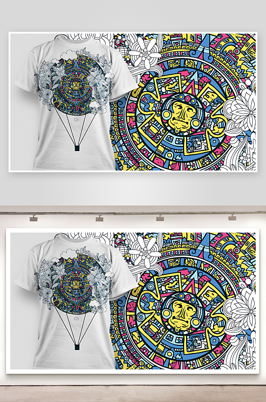 服装图案设计T恤设计-众图网