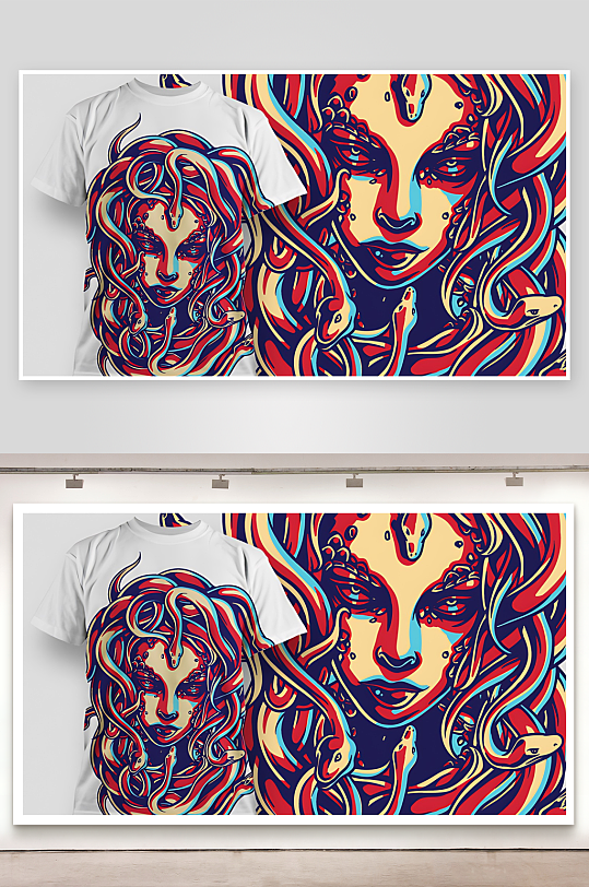 服装图案设计T恤设计-众图网