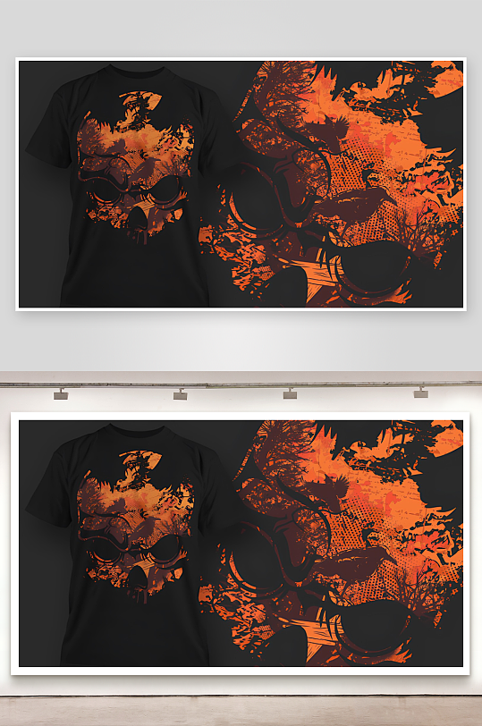 服装图案设计T恤设计-众图网