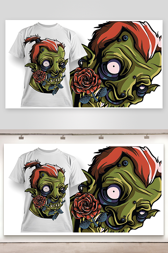 服装图案设计T恤设计-众图网