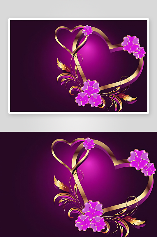 红心心形爱情矢量设计素材-众图网