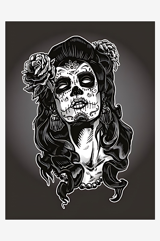 骷髅矢量设计素材-众图网