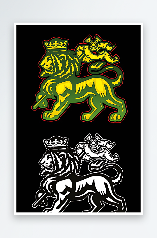 狮子矢量设计素材-众图网