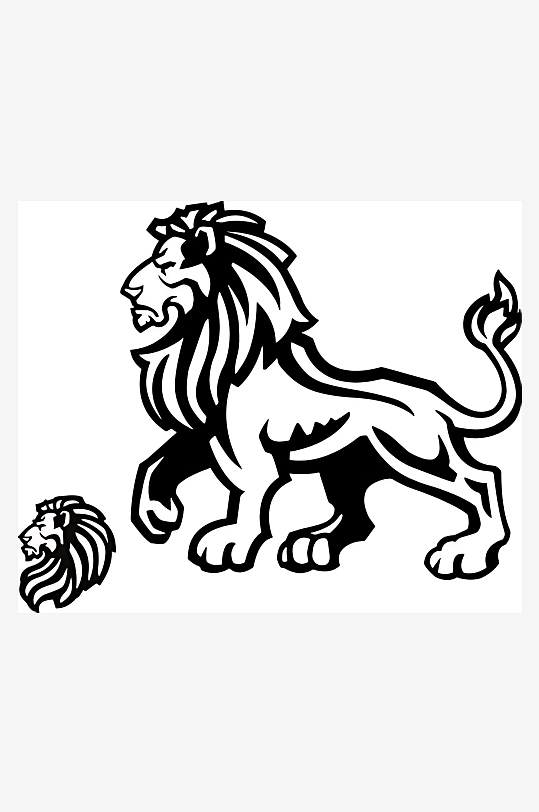 狮子矢量设计素材-众图网