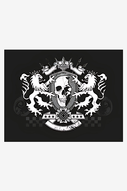 骷髅矢量设计素材-众图网