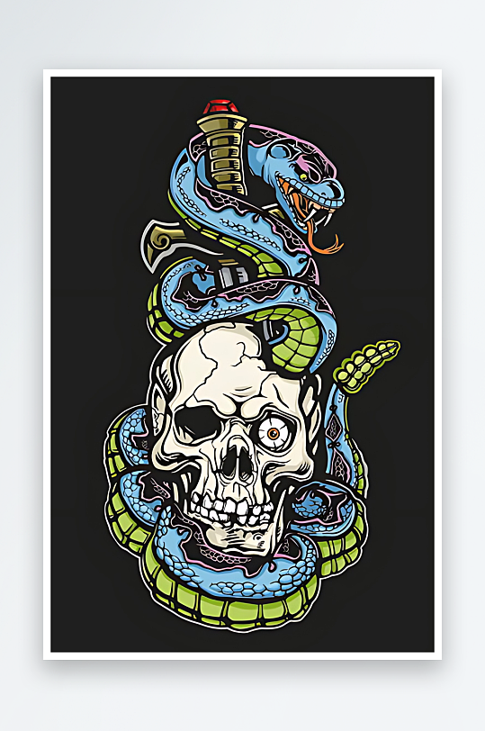 骷髅矢量设计素材-众图网