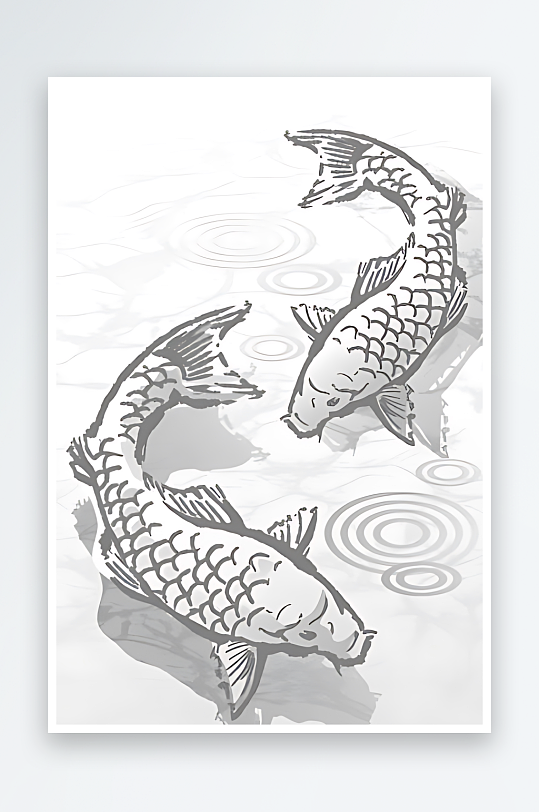 鲤鱼矢量设计素材-众图网
