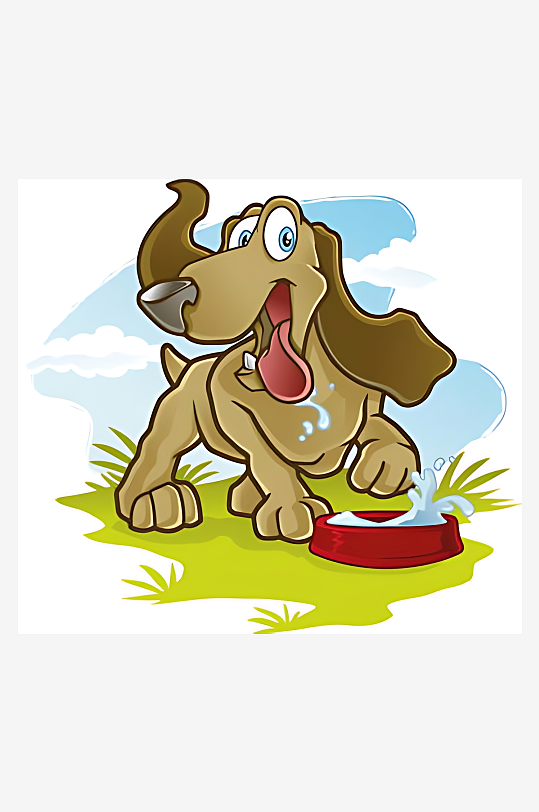 小狗矢量设计素材-众图网