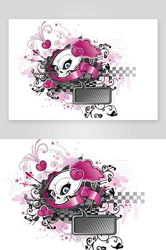 骷髅矢量设计素材-众图网