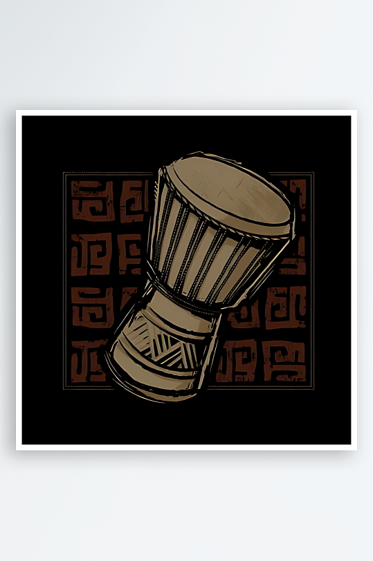 手鼓非洲鼓矢量设计素材-众图网