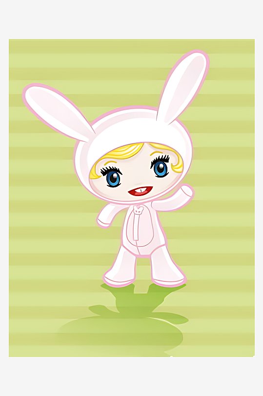 小兔子矢量设计素材-众图网