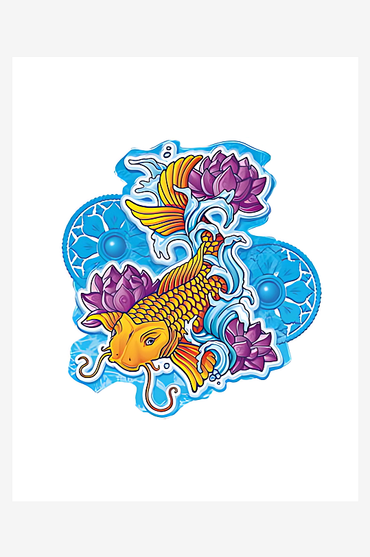 鲫鱼矢量设计素材-众图网