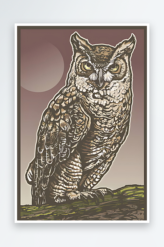 猫头鹰矢量设计素材-众图网