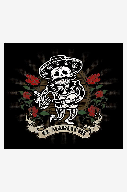 欧美摇滚图案T恤图案-众图网