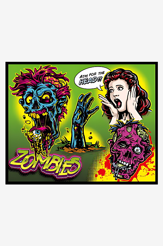 欧美摇滚图案T恤图案-众图网