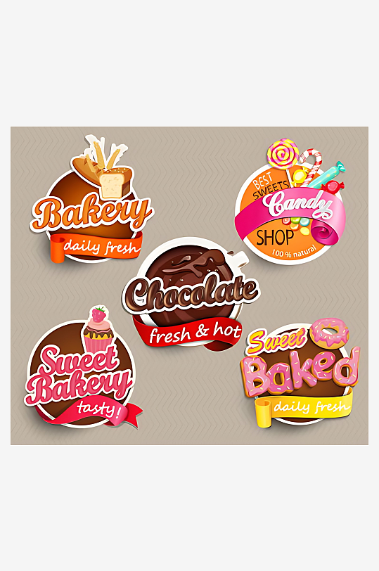 点心甜点图标矢量设计素材-众图网