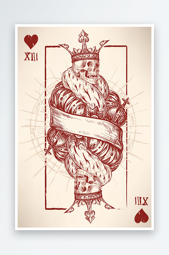 扑克牌矢量设计素材-众图网